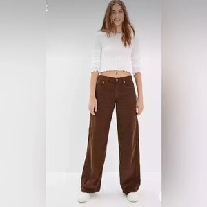 American Eagle Brown Corduroy Skater Pants